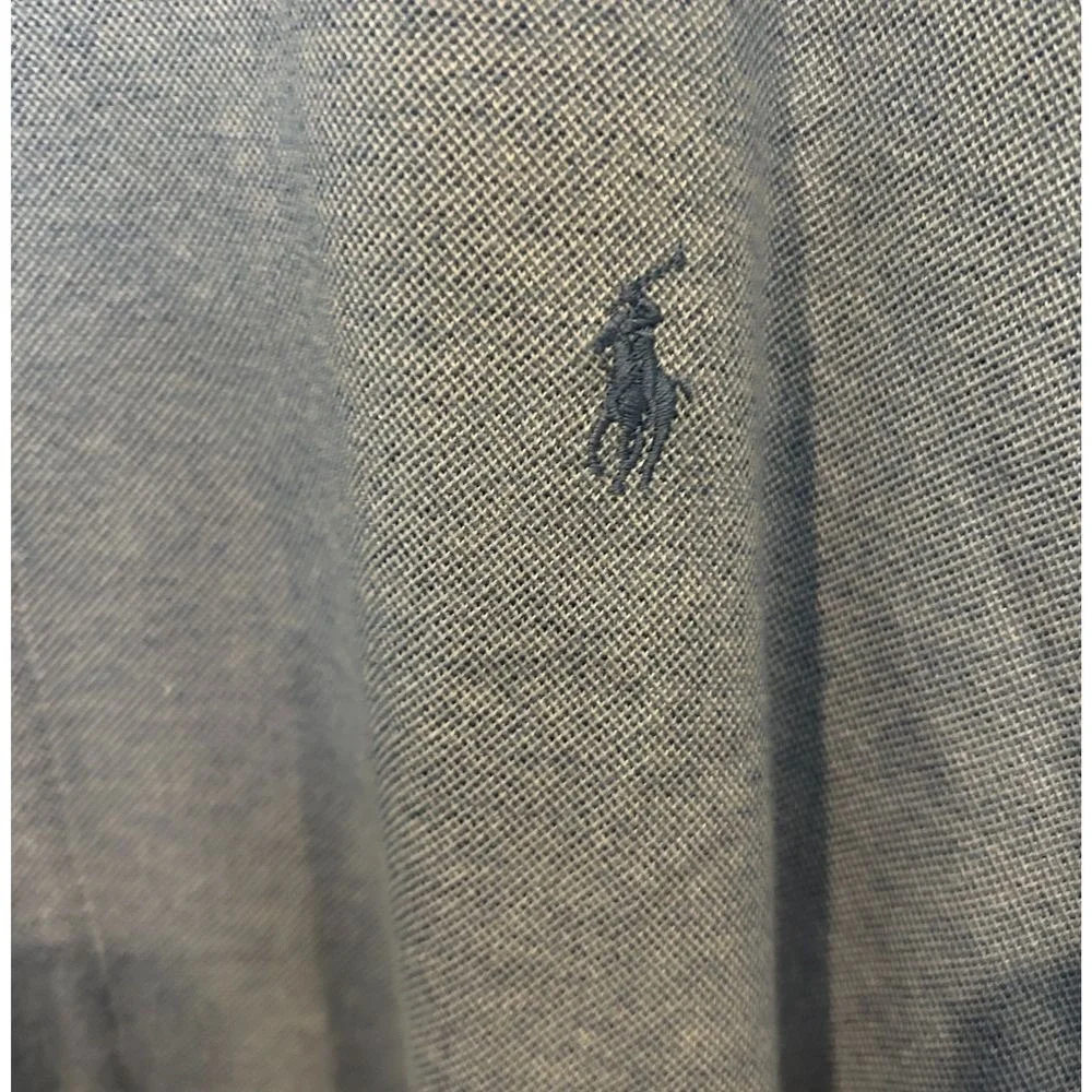 Polo Golf Ralph‎ Lauren Button Up Shirt XL Blue Contrast Collar Lyocell Blend